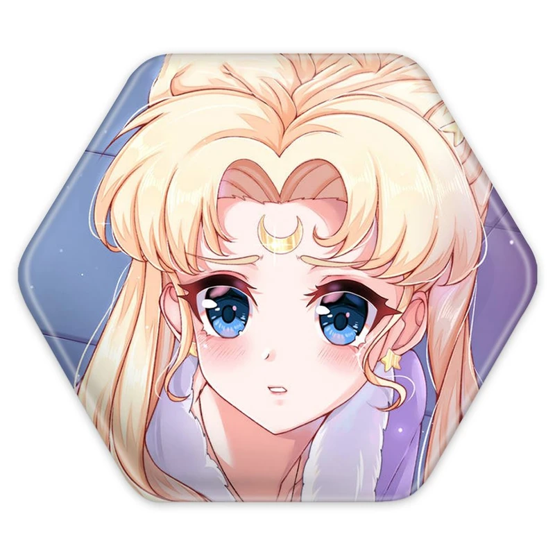 پیکسل خندالو طرح اوساگی تسوکینو انیمه سیلور مون Sailor Moon مدل شش ضلعی کد 17440