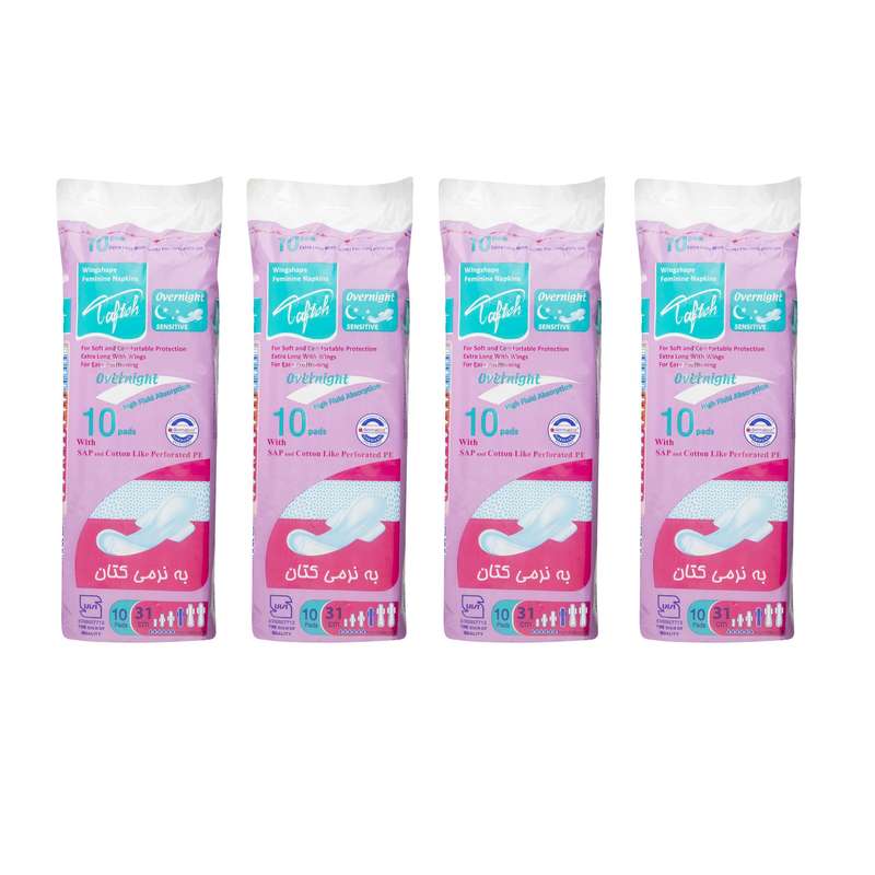 نوار بهداشتی تافته مدل Overnight Sensitive مجموعه 4 عددی