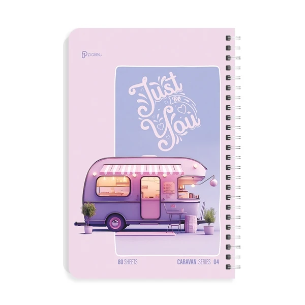 دفتر مشق 80 برگ پالت مدل کاروان کد 04
