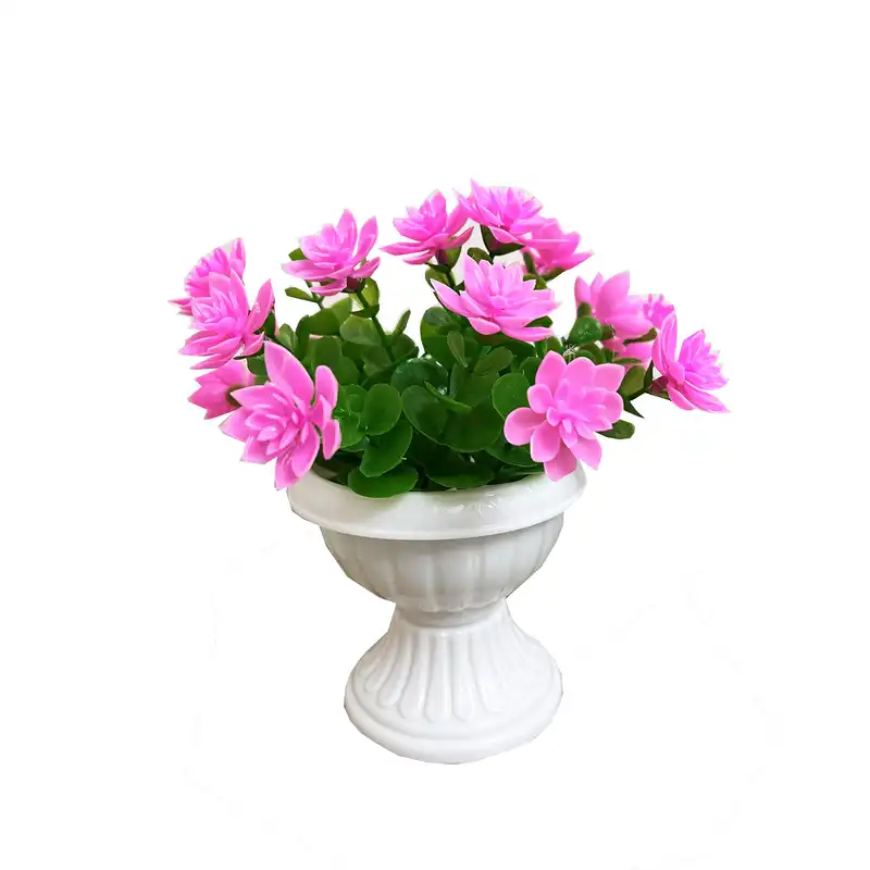 گلدان به همراه گل مصنوعی مدل نیلوفر