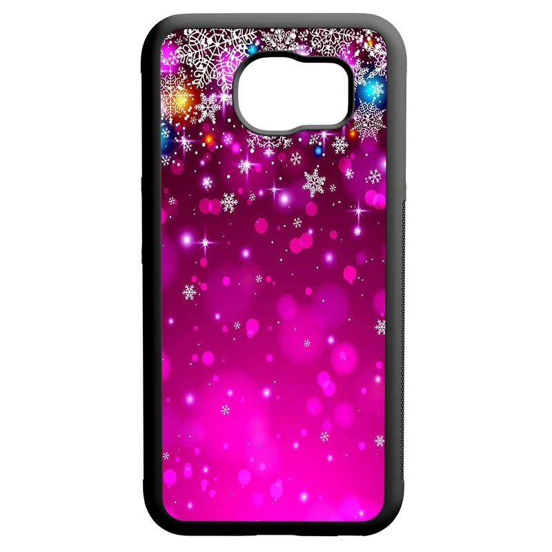 کاور طرح برف بنفش کد 110143 مناسب برای گوشی موبایل سامسونگ galaxy s6