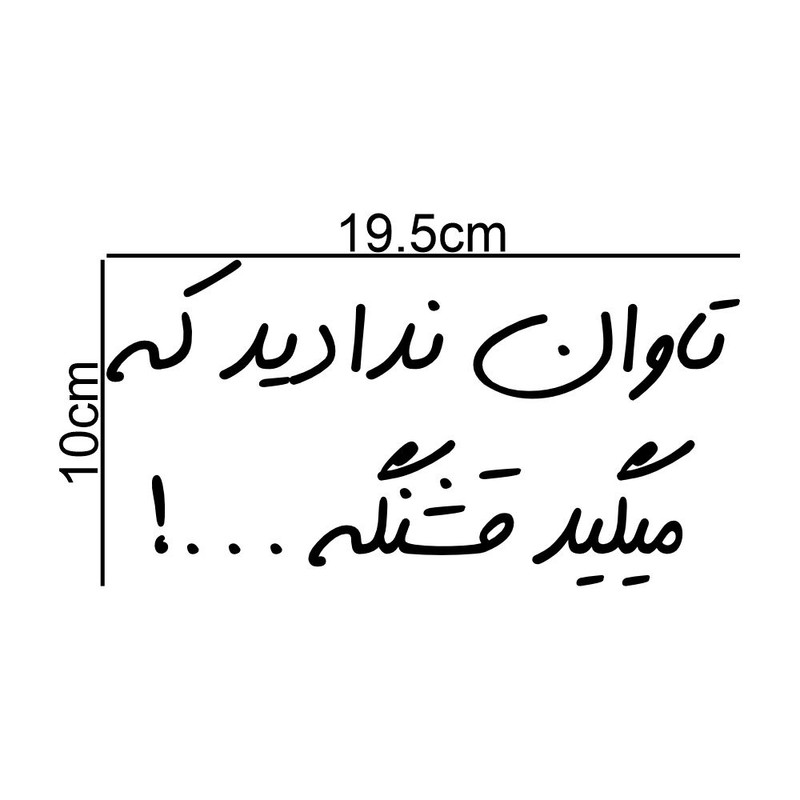 برچسب بدنه خودرو طرح تاوان ندادید که میگید قشنگه کد MT-B437