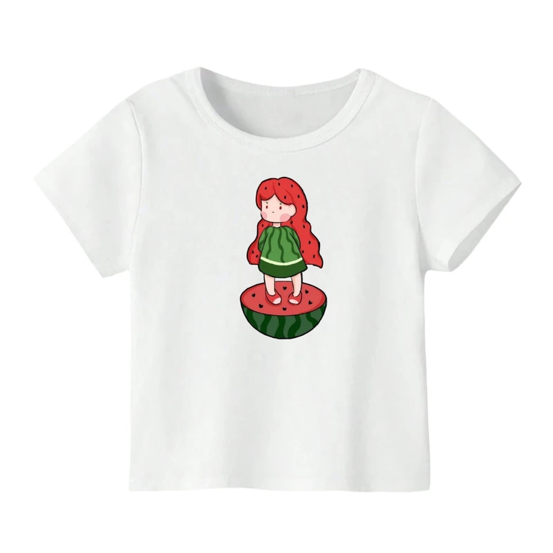 تی شرت آستین کوتاه بچگانه مدل دخترک یلدایی کد  2 رنگ سفید