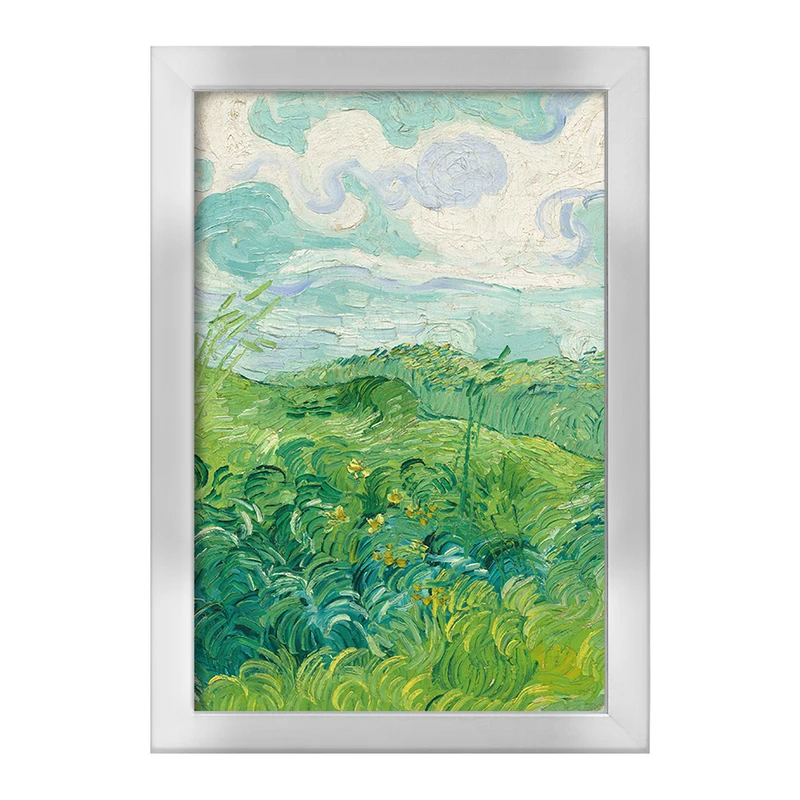 تابلو خندالو طرح مزارع گندم سبز ونسان ونگوگ (Van Gogh) کد 36800