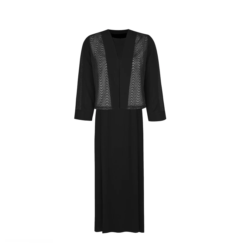 عکس شماره 10 : ست کت و سارافون رسمی زنانه مدل مهتاب