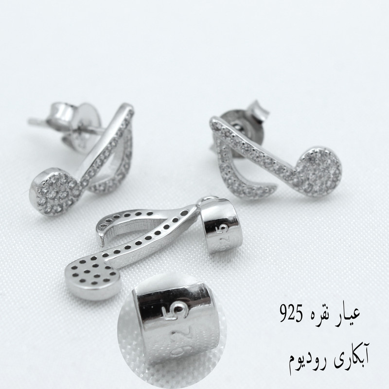 نیم ست نقره زنانه مدل نت موسیقی کد SHS-44