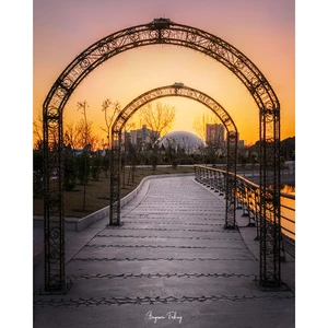 تابلو شاسی مدل منظره غروب بوستان هنر تهران کد 035