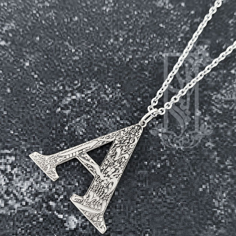 گردنبند نقره مردانه لیردا مدل حرف A گردنبند نقره مردانه لیردا مدل حرف A