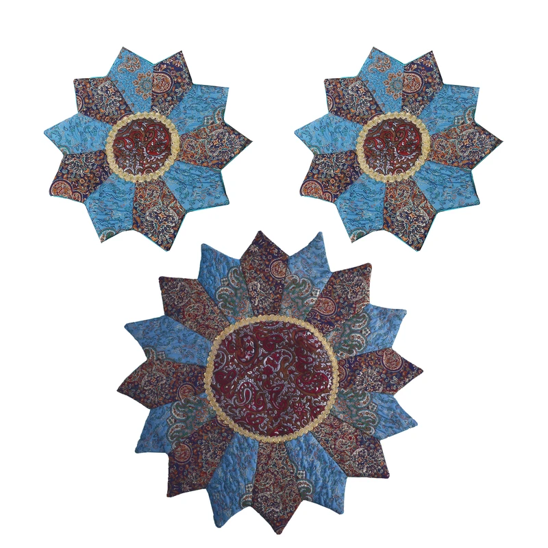 ست 3 تکه رومیزی ترمه کد 2005