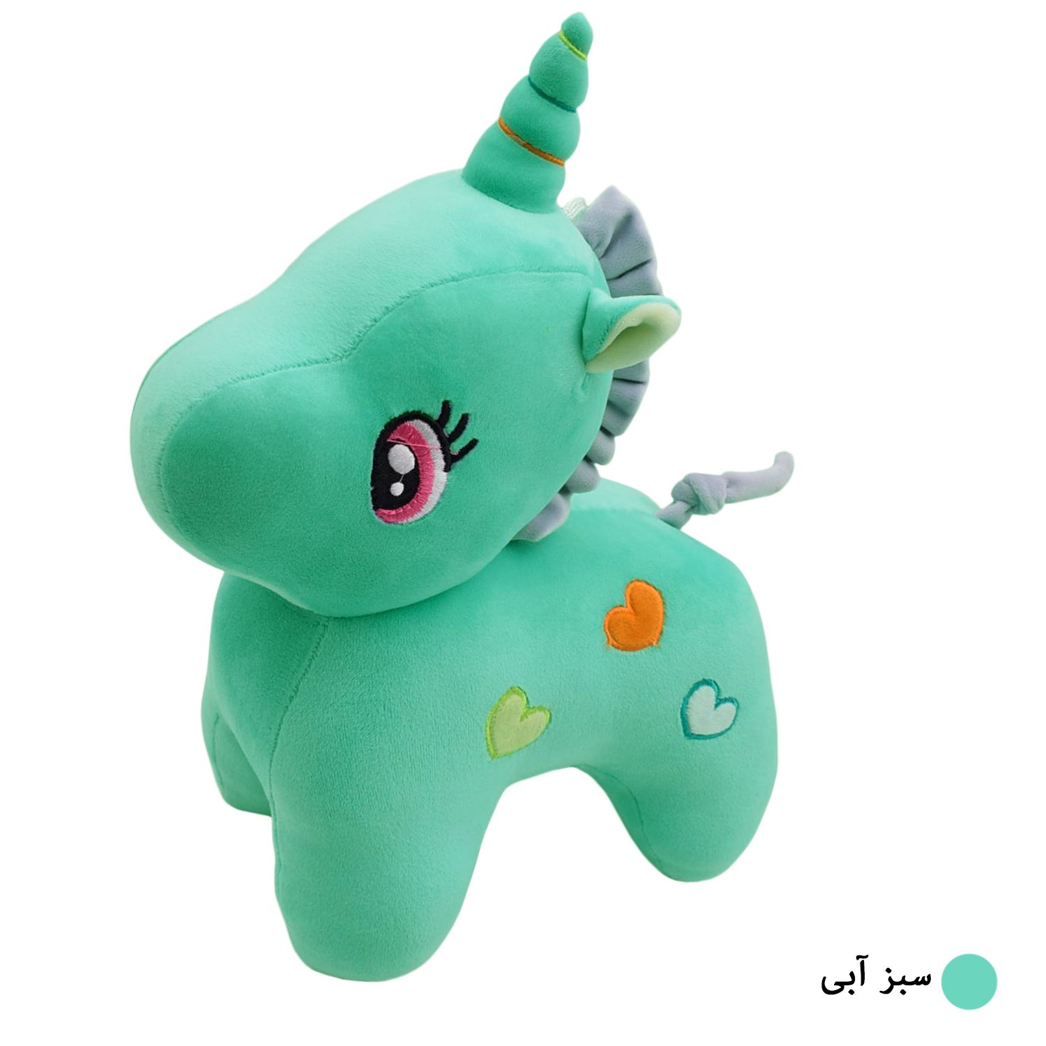 عروسک طرح اسب تک شاخ مدل یونیکورن ارتفاع 37 سانتی متر - - 22