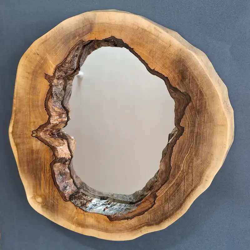 آینه چوبی طرح روستیک مدل 003