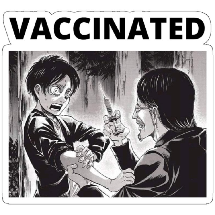 استیکر مدل VACCINATED BY EREN AND HIS FATHER FROM ATTACK ON TITAN