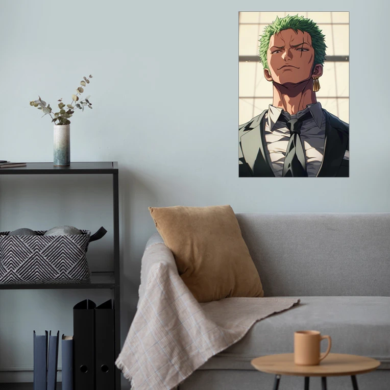 پوستر گوفی مدل زورو انیمه وان پیس طرح One Piece Zoro کد SUIT24