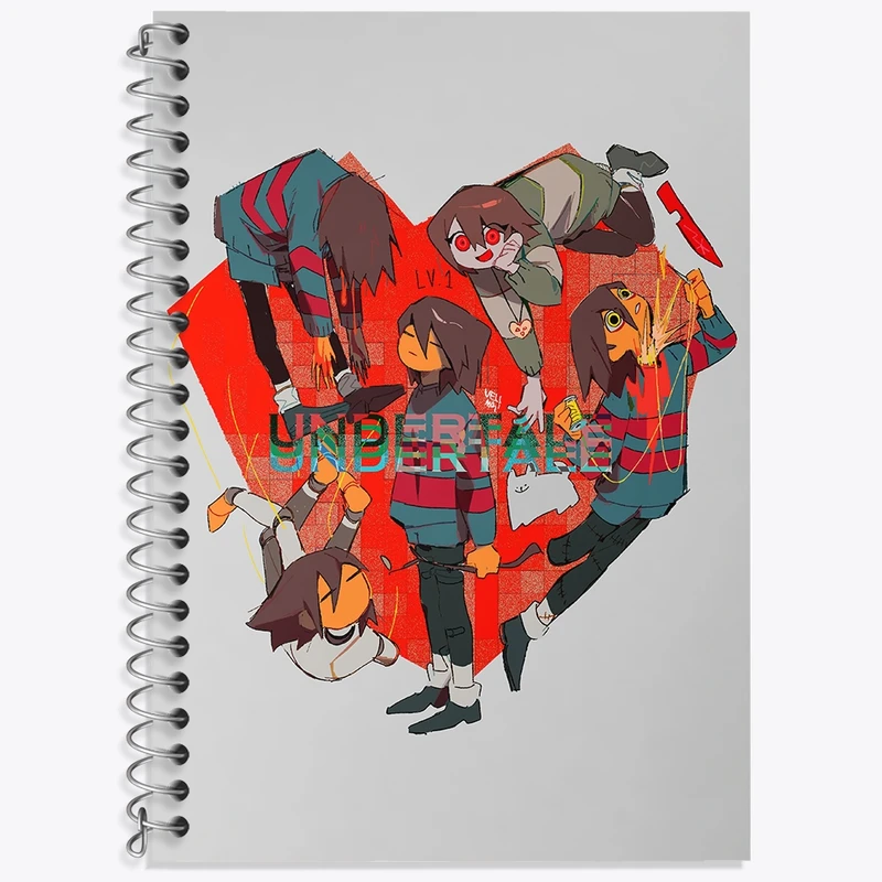 دفتر لغت 50 برگ خندالو طرح بازی آندرتیل (Undertale) کد 31725