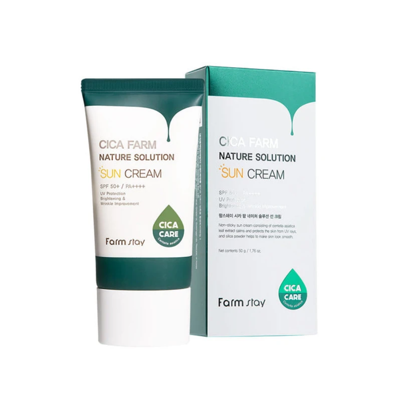 کرم ضد آفتاب بدون رنگ فارم استی SPF 50 مدل Nature Solution مناسب انواع پوست حجم 50 میلی‌لیتر