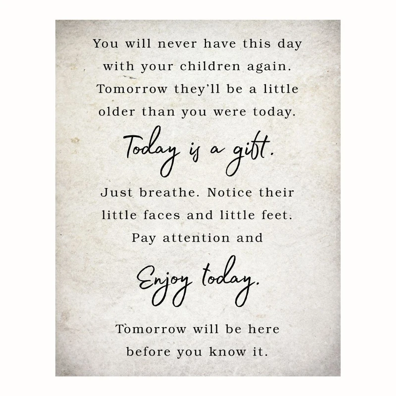 پوستر مدل امروز هدیه است - شما هرگز این روز را نخواهید داشت