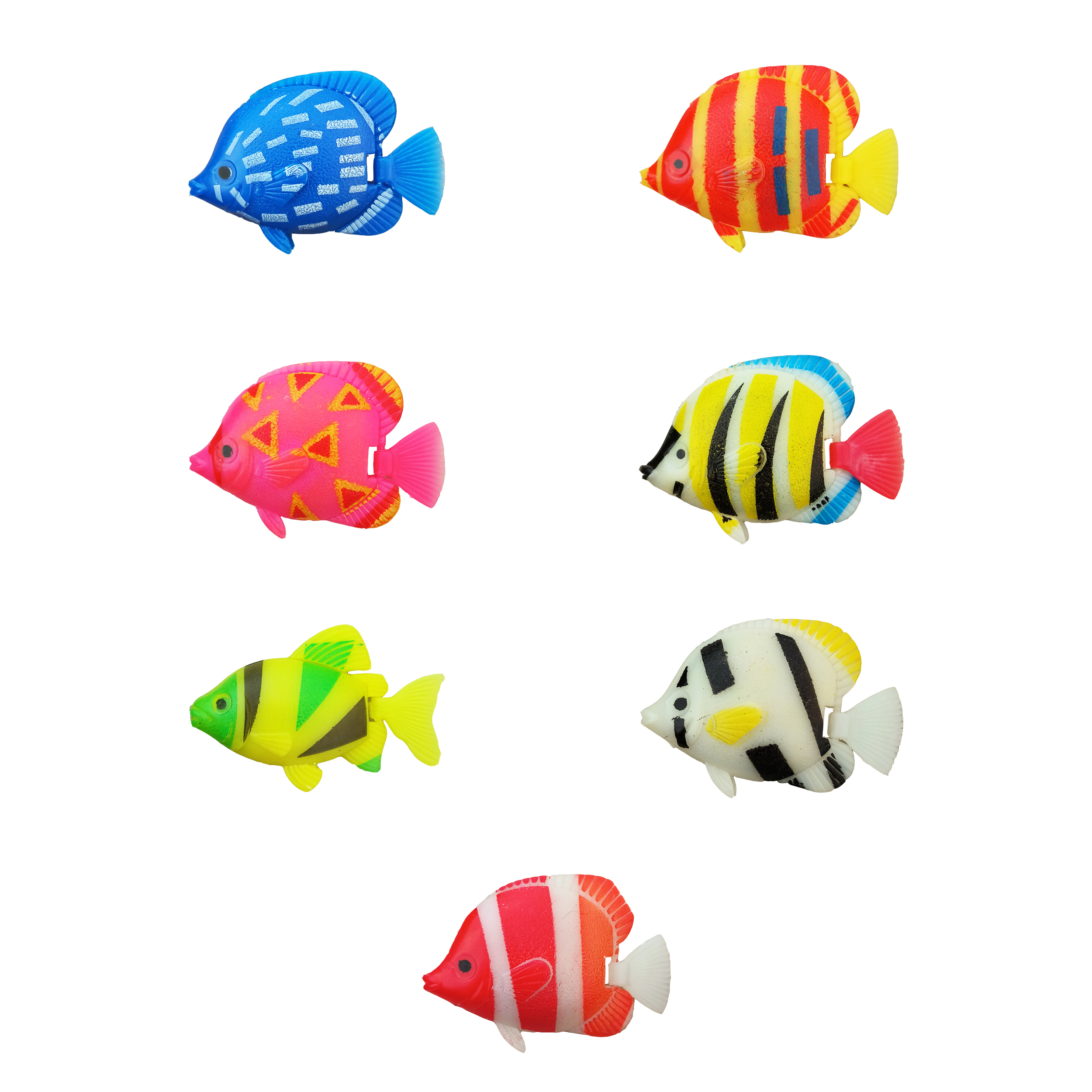 ماهی تزئینی آکواریوم مدل دم متحرک کد M07 مجموعه 7 عددی