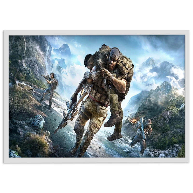 تابلو نوری بکلیت مدل طرح بازی گیمنت Ghost Recon مدل چراغدار W-s1406