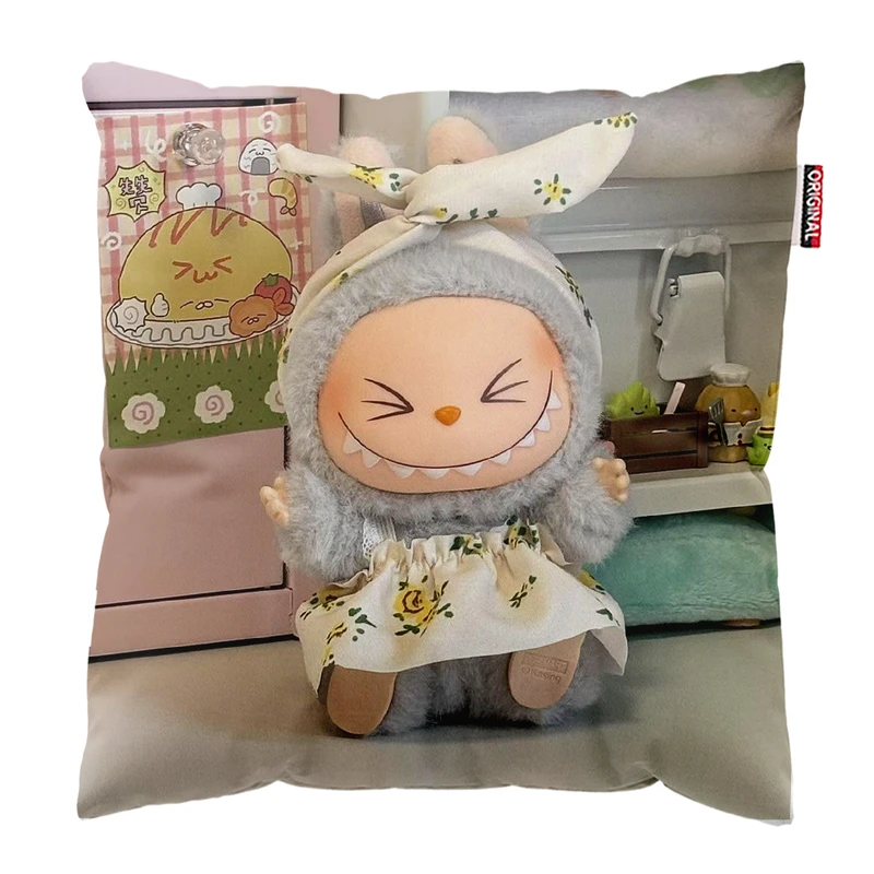 کوسن پاد آفرین مدل عروسک لبوبو کد PK401730 سایز 40*40 سانتی متر