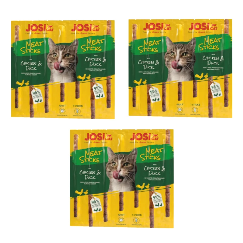 تشویقی گربه جوسرا مدل Meat Sticks Pack با طعم مرغ و اردک بسته 3 عددی