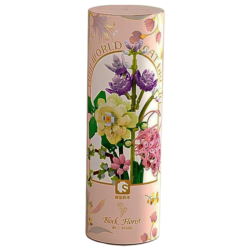 ساختنی 565 تکه سیمبوبلاک مدل گل استوانه ای کد 611052