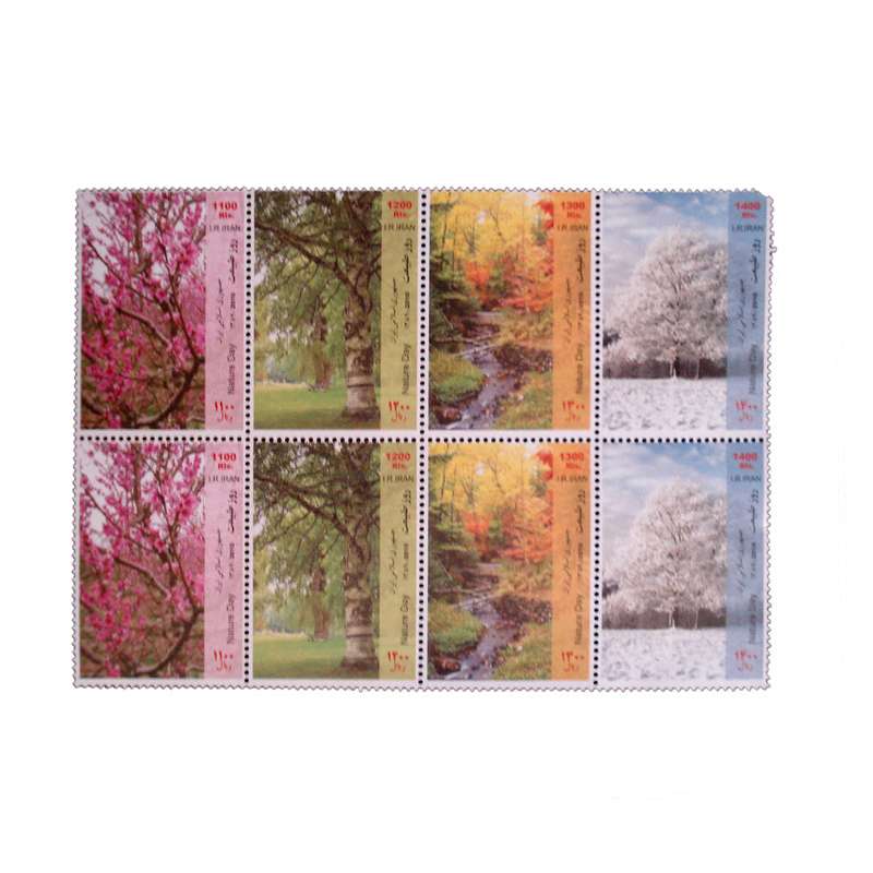 تمبر یادگاری مدل چهار فصل کد IR2610 مجموعه 8 عددی