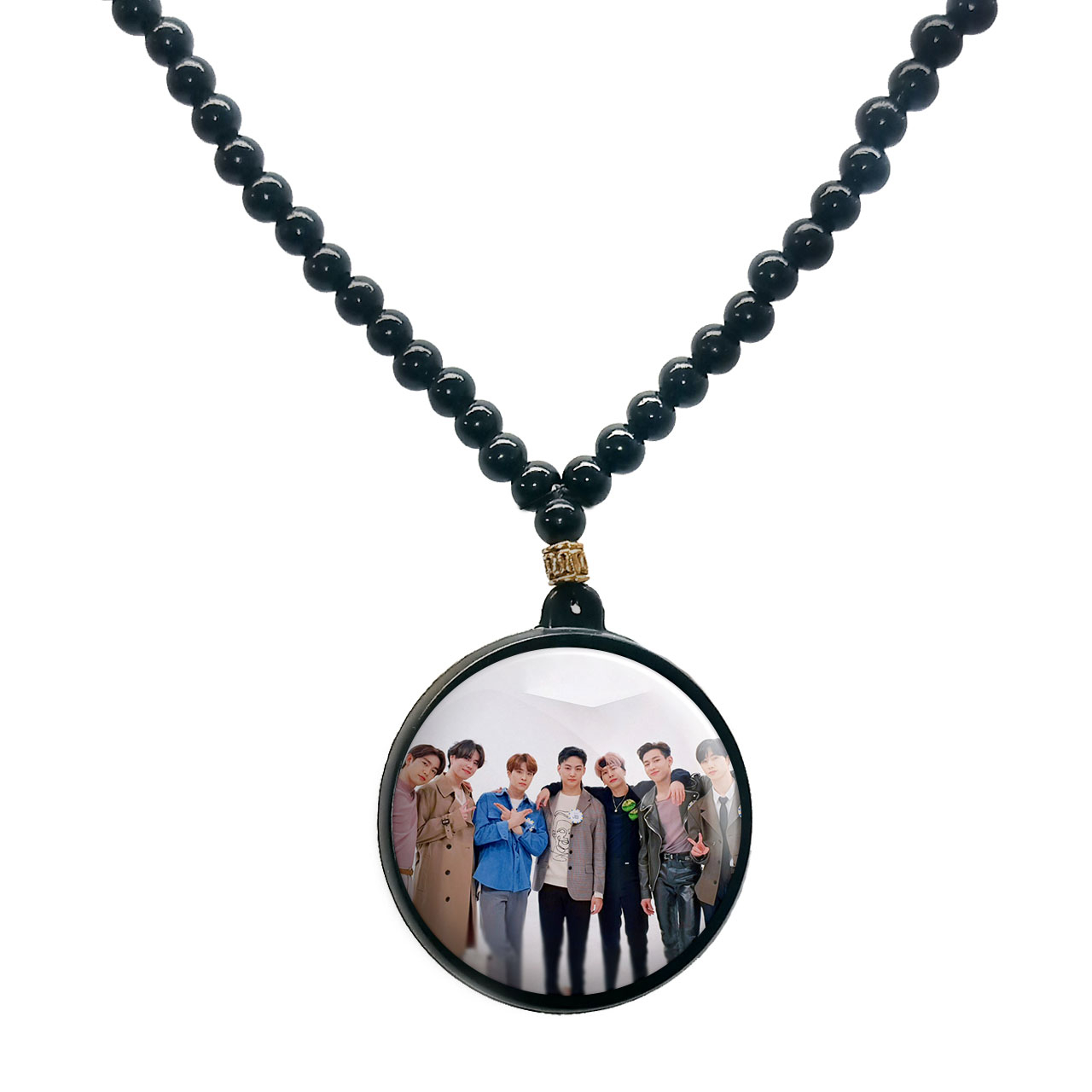 گردنبند پرمانه طرح GOT7 کد pmd.19111 مدل دو طرفه