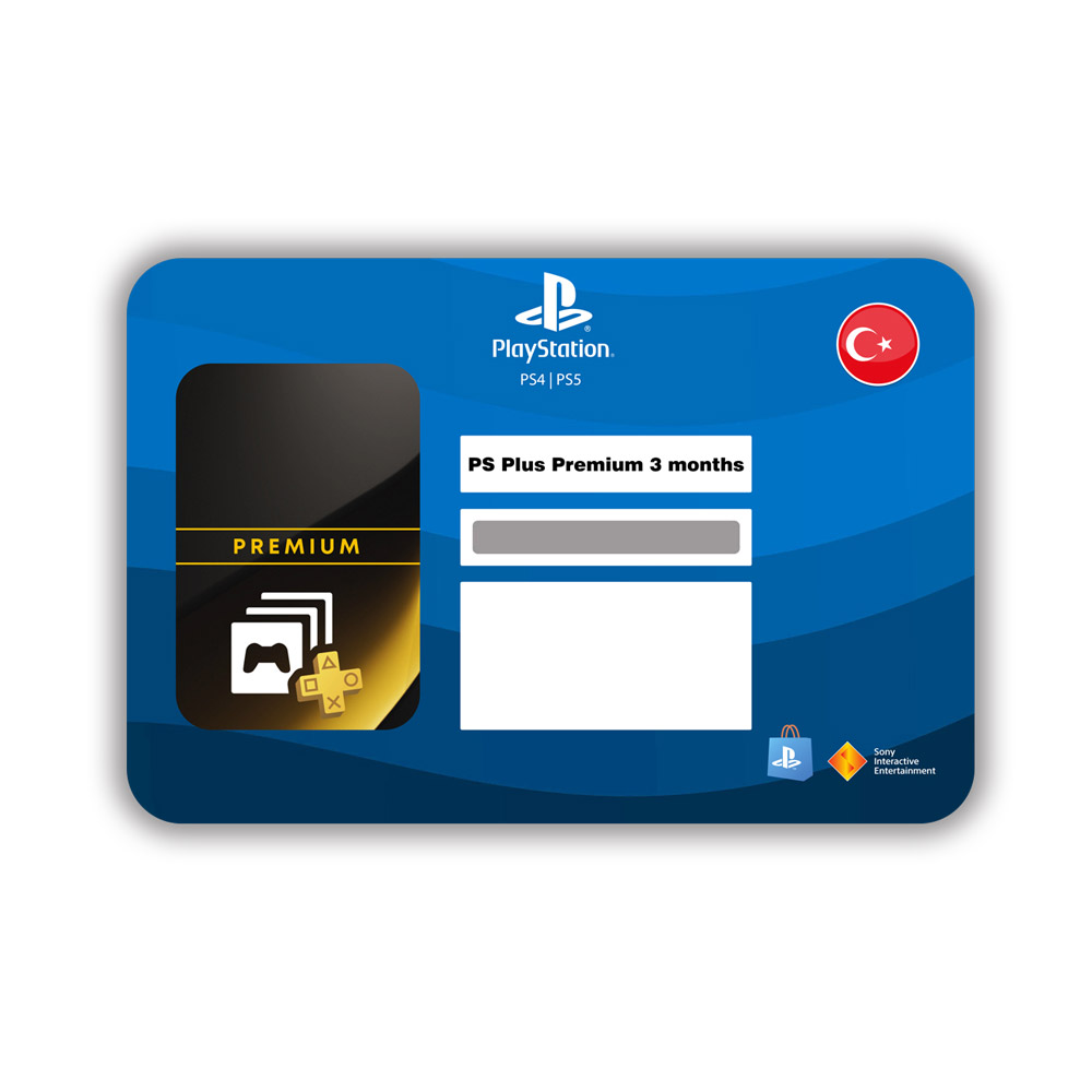 گیفت کارت بدون اعتبار اولیه پلی استیشن پلاس مدل PlayStation Plus Premium 3M