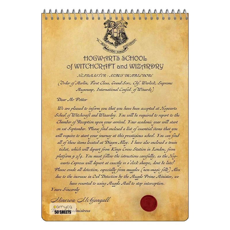 دفتر نقاشی 50 برگ سیمی کارنیکا طرح هری پاتر Harry Potter کد 51568