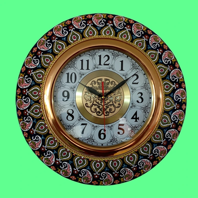 عکس شماره 5 : ساعت دیواری میناکاری کد 01