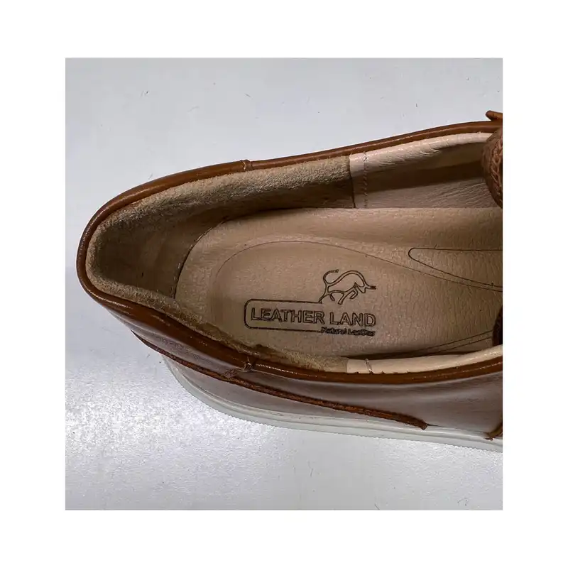 کفش روزمره زنانه سرزمین چرم کد 1417441 رنگ عسلی