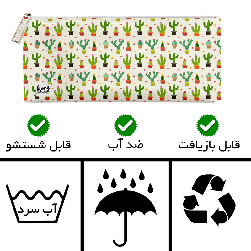 دفترچه یادداشت مستر راد مدل to do list طرح کاکتوس کد fiory 2104 به همراه جا مدادی