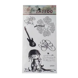 تتو موقت طرح گیتار و فونت انگلیسی 261