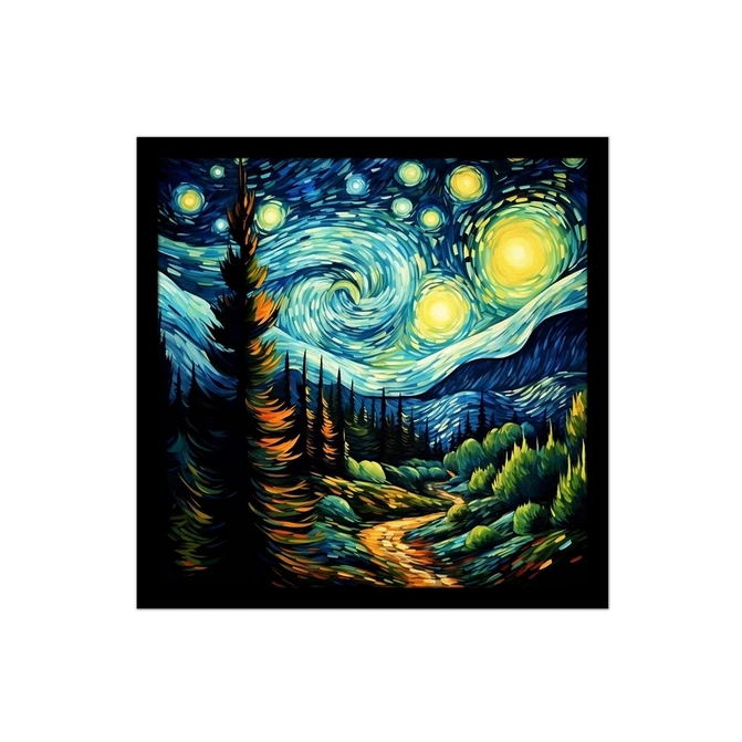 تابلو نوری بکلیت طرح نقاشی طبیعت و باد مدل B-MID-15701