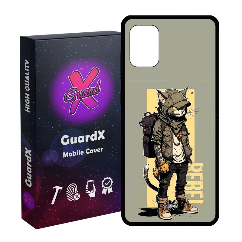 کاور گارد ایکس طرح گربه مدل Glass10612 مناسب برای گوشی موبایل سامسونگ Galaxy A31