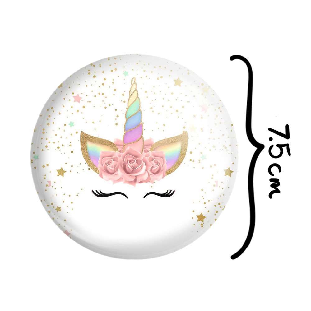 آینه جیبی خندالو طرح اسب تک شاخ یونیکورن  کد 3839