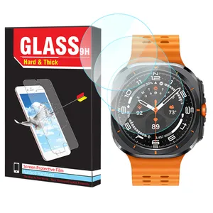 محافظ صفحه نمایش شیشه‌ای هارد اند تیک مدل Glass-HT مناسب برای ساعت هوشمند سامسونگ Galaxy Watch 7 Ultra 47mm بسته سه عددی