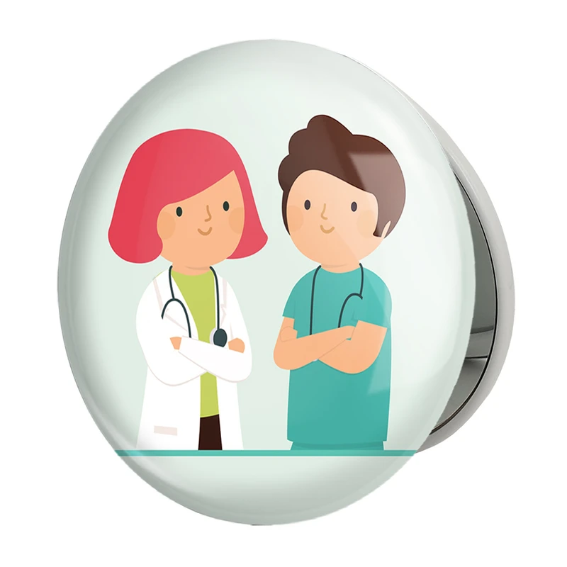 آینه جیبی خندالو طرح پزشک و پرستار کودکانه مدل تاشو کد 36517