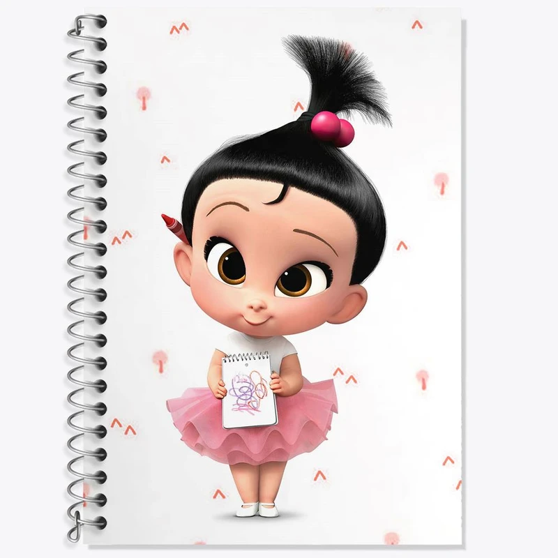 دفتر زبان 50 برگ خندالو مدل دو خط طرح بچه رئیس Boss Baby کد 10335