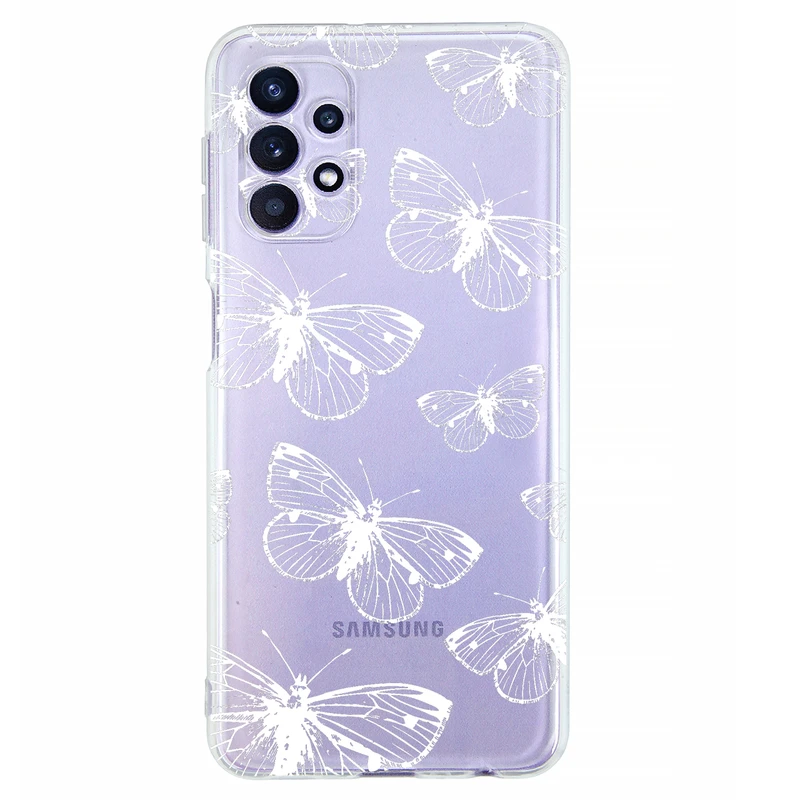 کاور مگافون طرح پروانه مدل C54-W مناسب برای گوشی موبایل سامسونگ Galaxy A32 5G / M32 5G