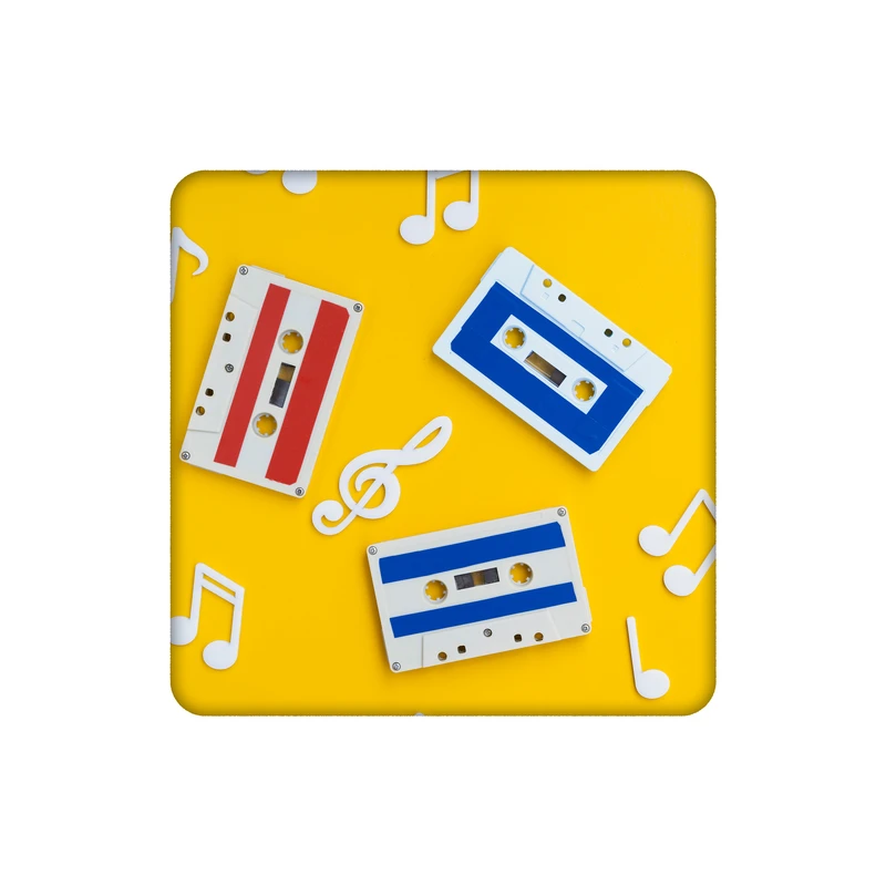 زیرلیوانی طرح موسیقی نوار کاست کد    5161763