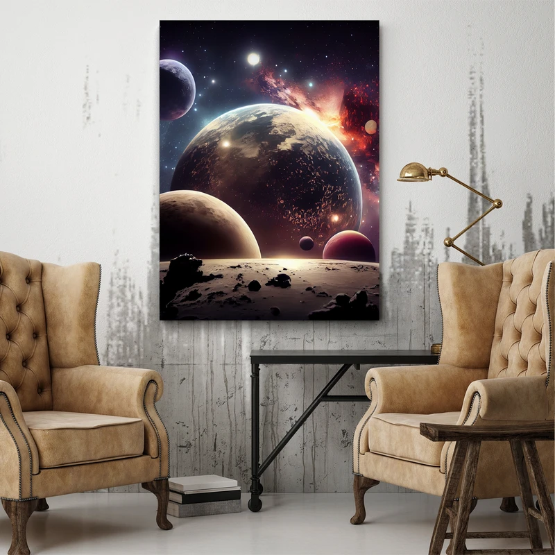 پوستر مدل بک لایت طرح سیارات منظومه شمسی کد 30462