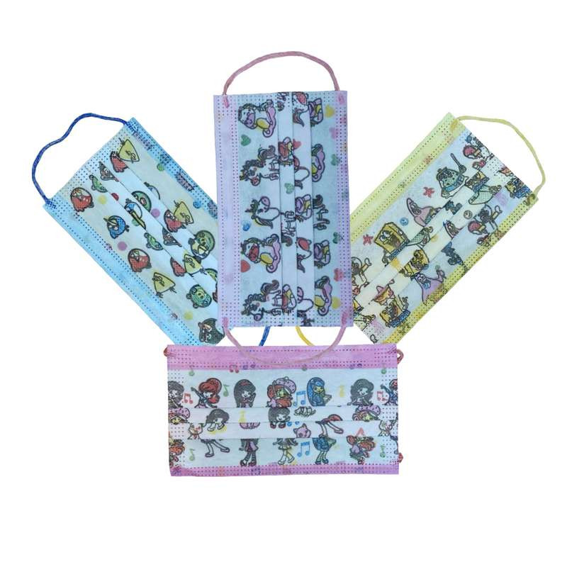 ماسک تنفسی کودک مدل رنگارنگ مجموعه ۱۰۰ عددی