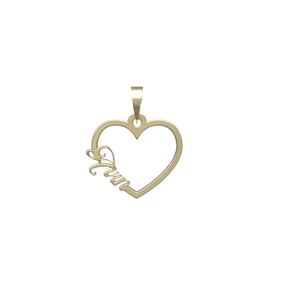 آویز گردنبند طلا 18 عیار زنانه مدوپد مدل اسم اوین avin کد PB1-10332 -  - 2