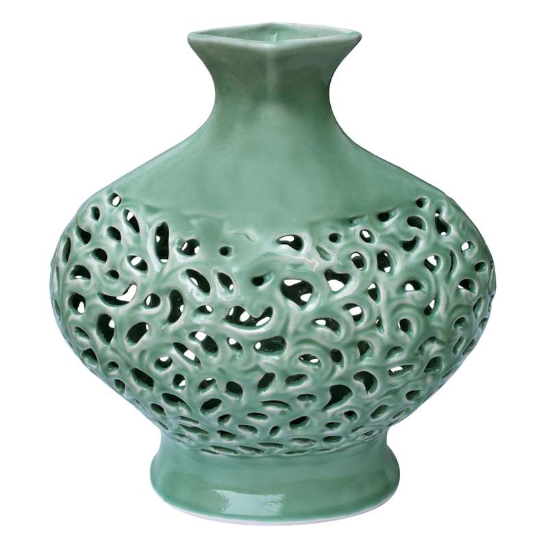 گلدان سرامیکی مدل لعاب دار کد 09