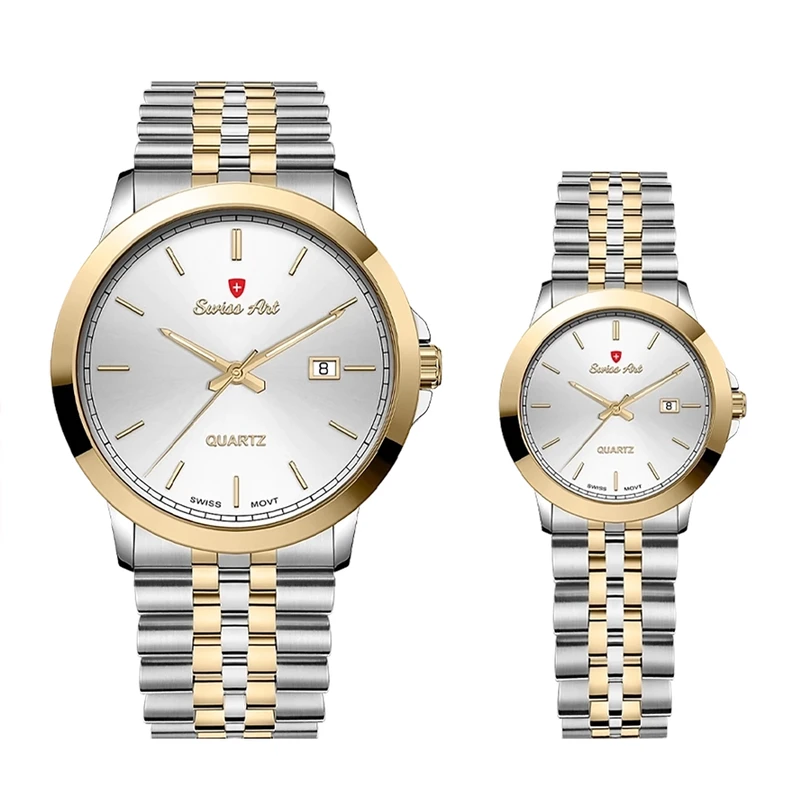 ست ساعت مچی عقربه‌ای کوارتز زنانه و مردانه سوئیس آرت مدل 92009091SG1501