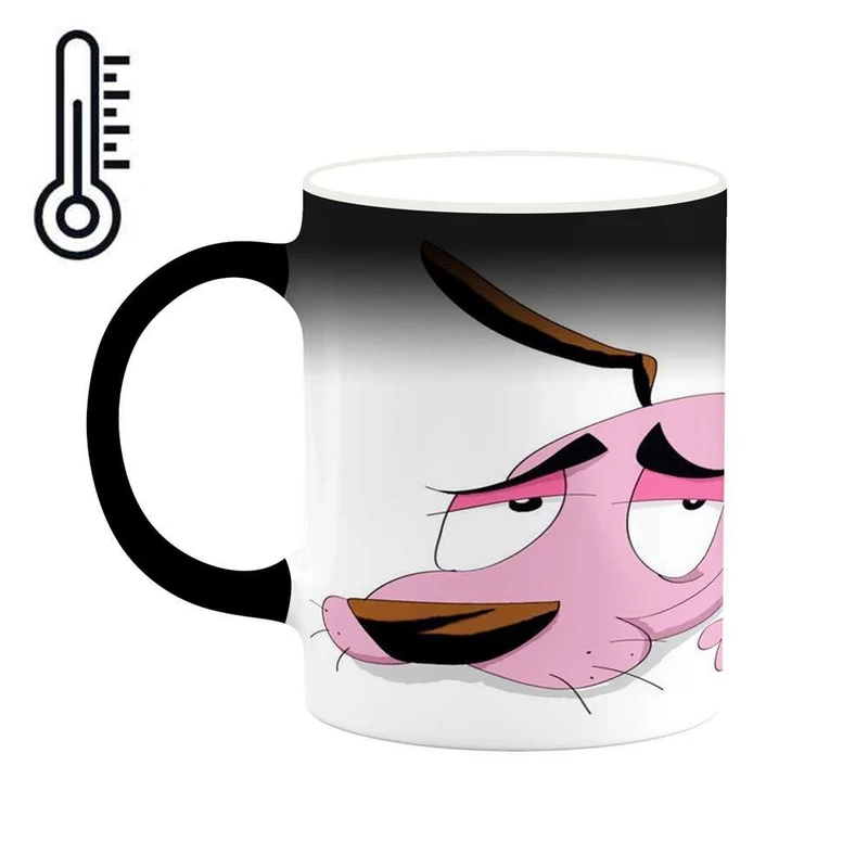 ماگ حرارتی کاکتی مدل کارتون Courage The Cowardly Dog کد mgh22431