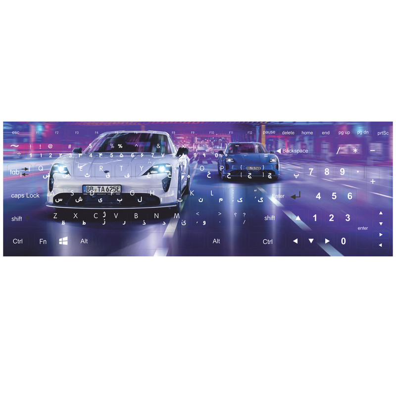 برچسب حروف فارسی کیبورد مدل Car 111