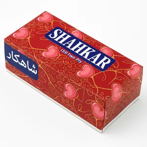 دستمال کاغذی 150برگ 2 لایه شاهکار مدل قلب