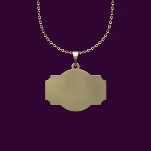 گردنبند طلا 18 عیار زنانه مدوپد مدل شکل هندسی کد P2-1-1284